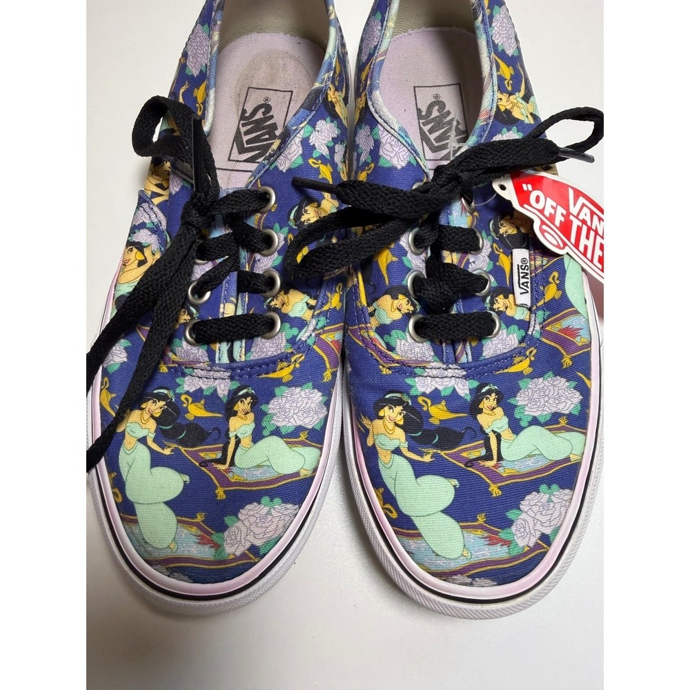 Disney x Vans Authentic Princess Jasmine Purple Floral Sneakers W 7 M 5.5 - Picture 3 of 11